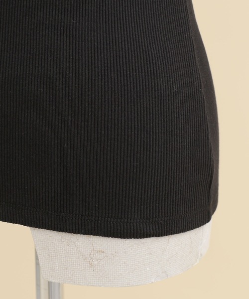 NANO universe(ナノユニバース)の「LB.04/リブタンクトップ(タンクトップ・レディース・ホワイト/ブラック/ベージュ/ライトカーキ・FREE)」の9枚目の写真