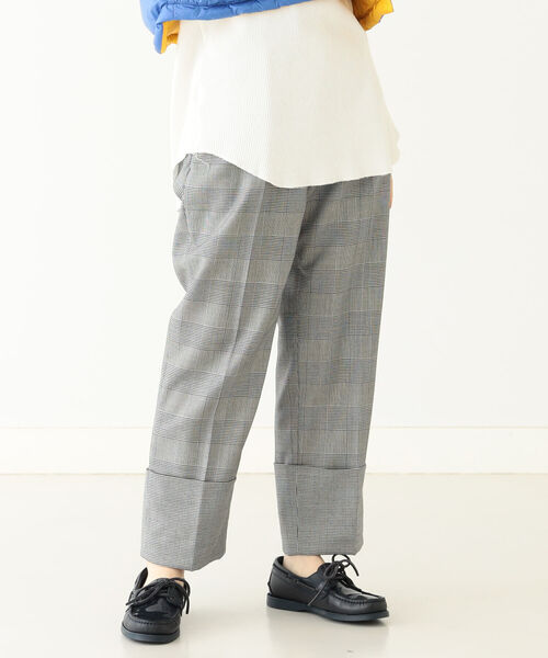 BEAMS BOY(ビームスボーイ)の「BEAMS BOY / ロングダブルヘム スラックス(スラックス・レディース・ブラック/ピンク・1/0)」の3枚目の写真
