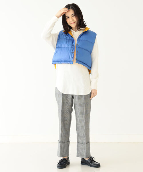 BEAMS BOY(ビームスボーイ)の「BEAMS BOY / ロングダブルヘム スラックス(スラックス・レディース・ブラック/ピンク・1/0)」の5枚目の写真
