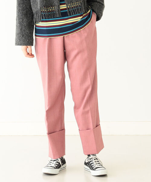BEAMS BOY(ビームスボーイ)の「BEAMS BOY / ロングダブルヘム スラックス(スラックス・レディース・ブラック/ピンク・1/0)」の12枚目の写真