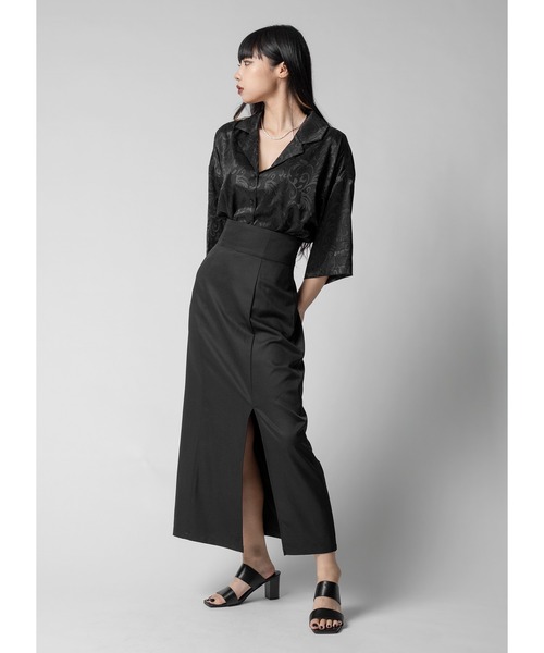 Adoon plain(アドーンプレーン)の「ツヤルーズ柄シャツ / 半袖(シャツ/ブラウス・レディース・ホワイト/ブラック/パープル・FREE)」の17枚目の写真