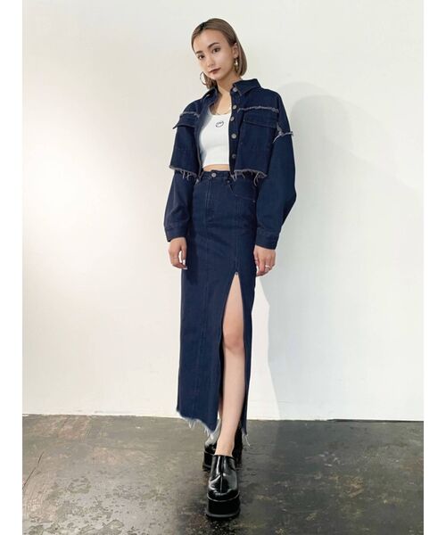 EMODA（エモダ）の「コンパクトロゴタンクトップ（タンクトップ・レディース・ホワイト/ブラック/ブルー/キャメル・FREE）」の17枚目の写真