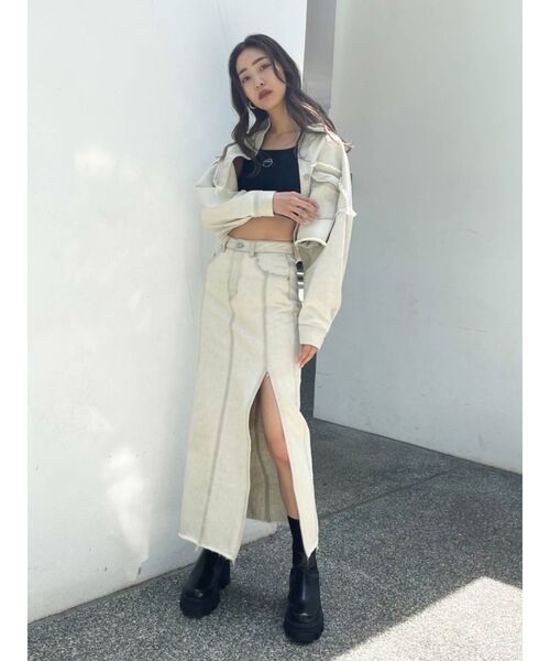 EMODA（エモダ）の「コンパクトロゴタンクトップ（タンクトップ・レディース・ホワイト/ブラック/ブルー/キャメル・FREE）」の19枚目の写真