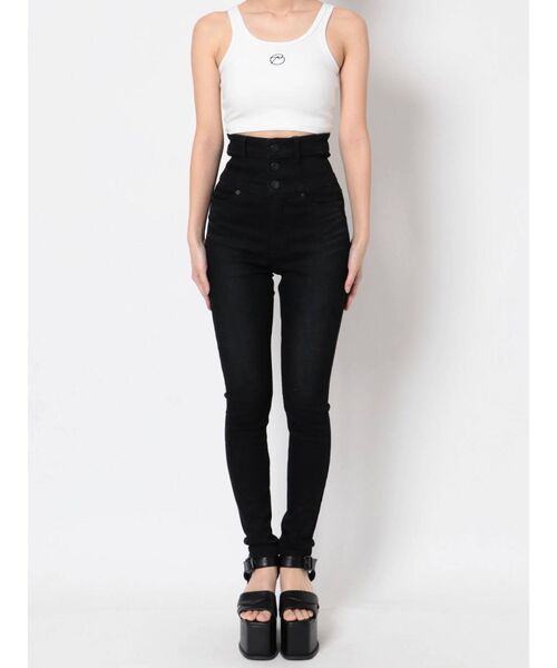 EMODA（エモダ）の「コンパクトロゴタンクトップ（タンクトップ・レディース・ホワイト/ブラック/ブルー/キャメル・FREE）」の16枚目の写真