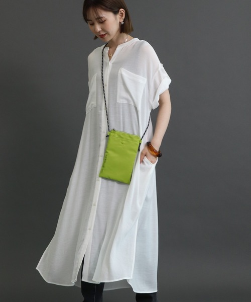 AMERICAN HOLIC（アメリカンホリック）の「Wポケット楊柳シアーワンピース（ワンピース・レディース・ブラック/ミント/オフホワイト/ブラウン・M/L）」の13枚目の写真