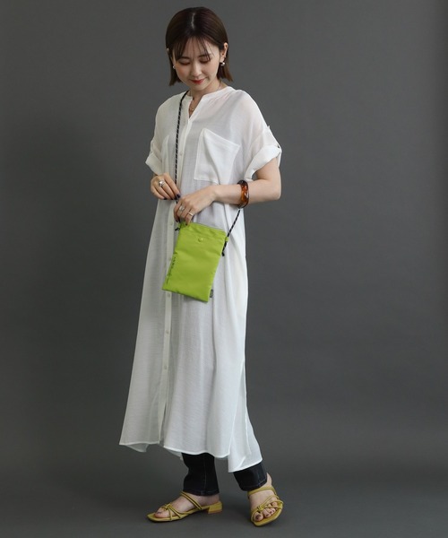 AMERICAN HOLIC（アメリカンホリック）の「Wポケット楊柳シアーワンピース（ワンピース・レディース・ブラック/ミント/オフホワイト/ブラウン・M/L）」の15枚目の写真