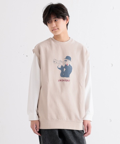 オーガニックコットンスウェットベスト OG CANVAS TERRY LOOP MUSICIAN VEST