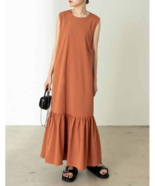 クレープノースリマーメイドフレアワンピース