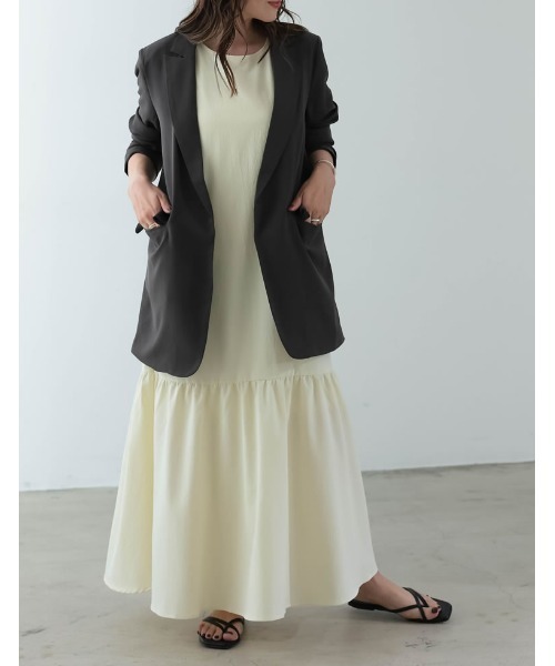 クレープノースリマーメイドフレアワンピース