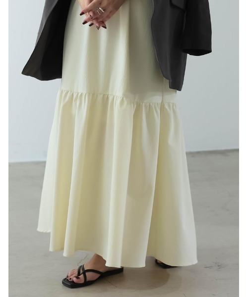 クレープノースリマーメイドフレアワンピース