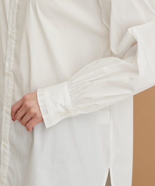 ROPE' PICNIC（ロペピクニック）の「フリルバンドカラーシャツ（シャツ/ブラウス・レディース・ホワイト/ブラック/サックスブルー/ラベンダー・38）」の19枚目の写真