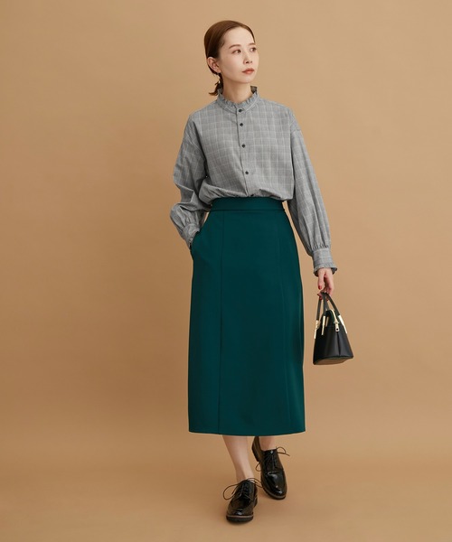 ROPE' PICNIC（ロペピクニック）の「フリルバンドカラーシャツ（シャツ/ブラウス・レディース・ホワイト/ブラック/サックスブルー/ラベンダー・38）」の12枚目の写真