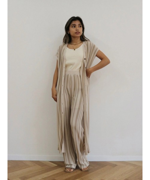 TRUNC（トランクエイティーエイト）の「Random Stripe Straight PT（その他パンツ・レディース・アイボリー/グリーン/ブラック/オレンジ・FREE）」の15枚目の写真