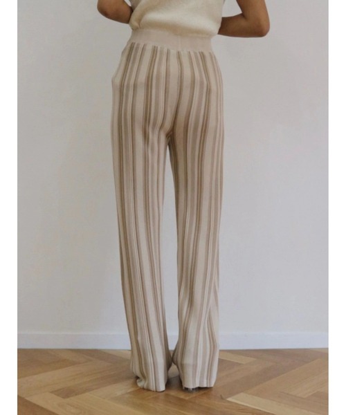 TRUNC（トランクエイティーエイト）の「Random Stripe Straight PT（その他パンツ・レディース・アイボリー/グリーン/ブラック/オレンジ・FREE）」の20枚目の写真