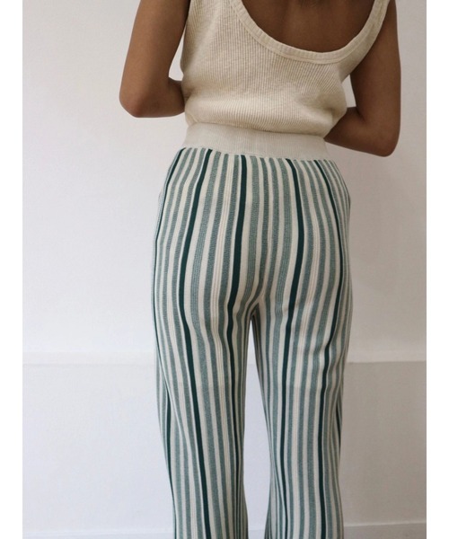 TRUNC（トランクエイティーエイト）の「Random Stripe Straight PT（その他パンツ・レディース・アイボリー/グリーン/ブラック/オレンジ・FREE）」の12枚目の写真