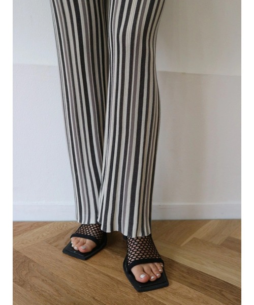 TRUNC（トランクエイティーエイト）の「Random Stripe Straight PT（その他パンツ・レディース・アイボリー/グリーン/ブラック/オレンジ・FREE）」の6枚目の写真