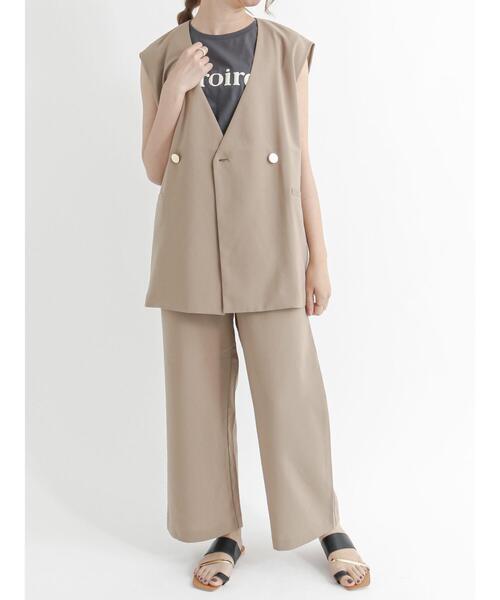 Te chichi TERRASSE（テチチテラス）の「メタルボタンジレ【セットアップ可】（ベスト・レディース・ネイビー/オリーブ/モカ・ﾌﾘ-）」の5枚目の写真