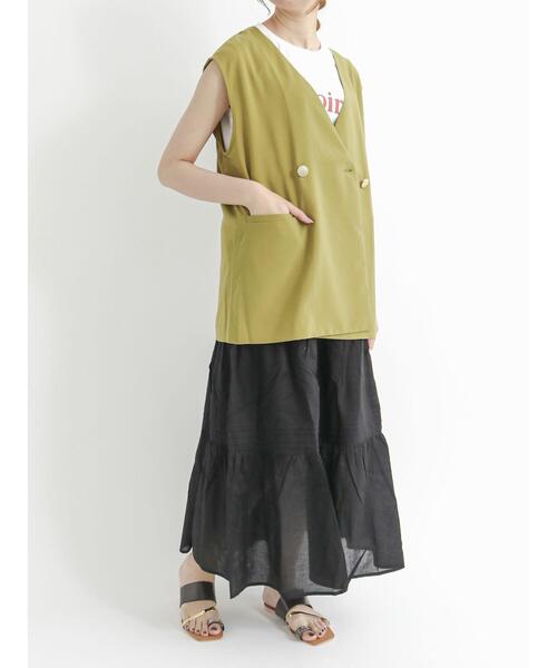 Te chichi TERRASSE（テチチテラス）の「メタルボタンジレ【セットアップ可】（ベスト・レディース・ネイビー/オリーブ/モカ・ﾌﾘ-）」の13枚目の写真