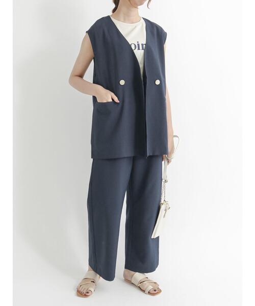 Te chichi TERRASSE（テチチテラス）の「メタルボタンジレ【セットアップ可】（ベスト・レディース・ネイビー/オリーブ/モカ・ﾌﾘ-）」の14枚目の写真