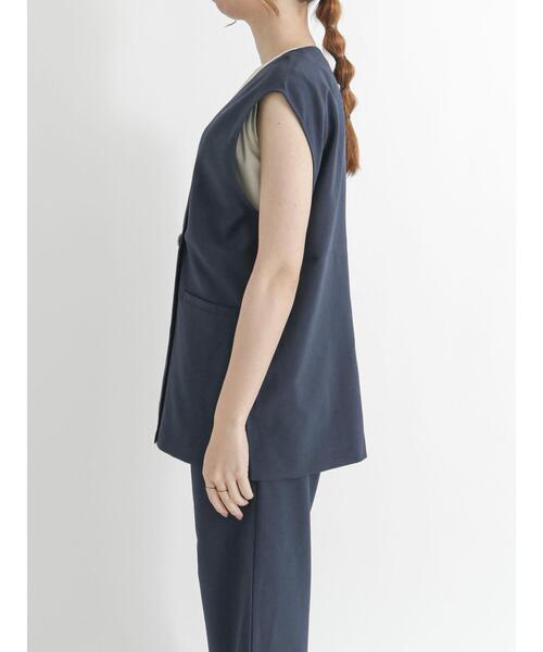 Te chichi TERRASSE（テチチテラス）の「メタルボタンジレ【セットアップ可】（ベスト・レディース・ネイビー/オリーブ/モカ・ﾌﾘ-）」の16枚目の写真