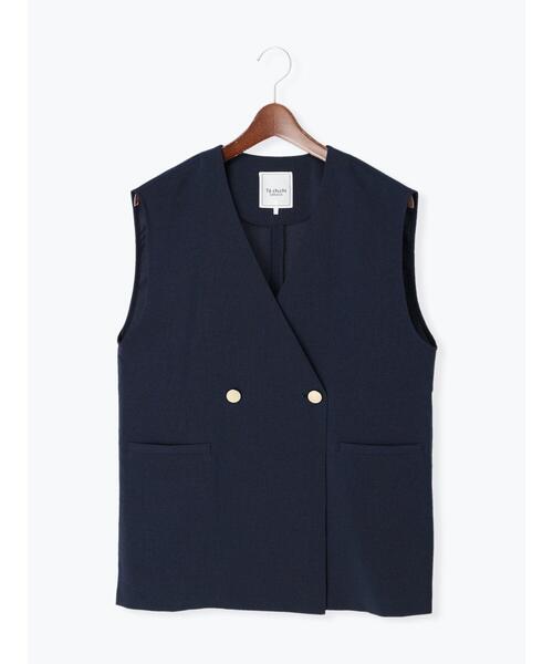 Te chichi TERRASSE（テチチテラス）の「メタルボタンジレ【セットアップ可】（ベスト・レディース・ネイビー/オリーブ/モカ・ﾌﾘ-）」の21枚目の写真