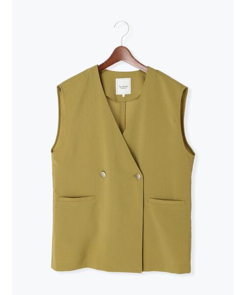 Te chichi TERRASSE（テチチテラス）の「メタルボタンジレ【セットアップ可】（ベスト・レディース・ネイビー/オリーブ/モカ・ﾌﾘ-）」の22枚目の写真