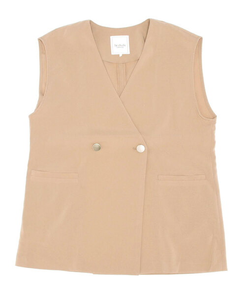 Te chichi TERRASSE（テチチテラス）の「メタルボタンジレ【セットアップ可】（ベスト・レディース・ネイビー/オリーブ/モカ・ﾌﾘ-）」の6枚目の写真