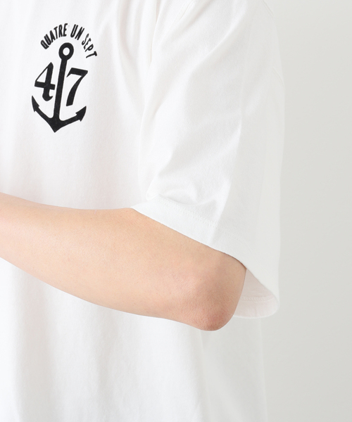 417 EDIFICE(フォーワンセブンエディフィス)の「フロッキー Tシャツ(Tシャツ/カットソー・メンズ・ホワイト/ブラック/レッド/グリーン/ホワイト系その他/ブラック系その他・MEDIUM/LARGE)」の19枚目の写真