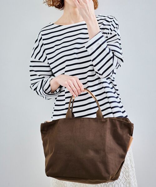 le.coeur blanc（ルクールブラン）の「ナイロンユーティリティトート（トートバッグ・レディース・ブラック/ブラウン・FREE）」の2枚目の写真