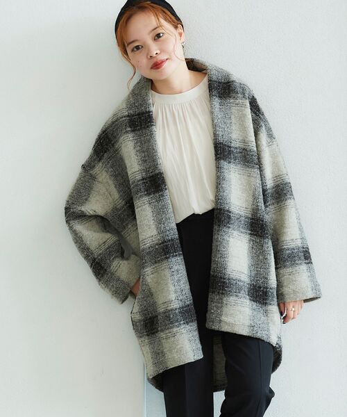 le.coeur blanc（ルクールブラン）の「パウダーサテン2wayハイネックブラウス（シャツ/ブラウス・レディース・アイボリー/キャメル/ダークグリーン/ブラック・38）」の12枚目の写真