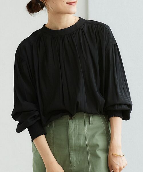 le.coeur blanc パウダーサテン2wayハイネックブラウス パウダーサテン2wayハイネックブラウス/le.coeur blanc(ルクール