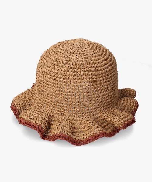 OVERRIDE（オーバーライド）の「OVERRIDE PAPER KOMA FRILL HAT（ハット・レディース・ベージュ/ブラウン・M/57.5cm）」の4枚目の写真