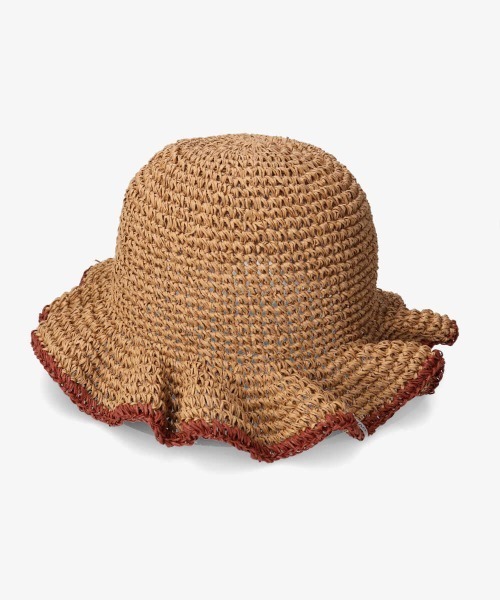 OVERRIDE（オーバーライド）の「OVERRIDE PAPER KOMA FRILL HAT（ハット・レディース・ベージュ/ブラウン・M/57.5cm）」の5枚目の写真