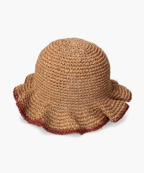 OVERRIDE（オーバーライド）の「OVERRIDE PAPER KOMA FRILL HAT（ハット・レディース・ベージュ/ブラウン・M/57.5cm）」の6枚目の写真