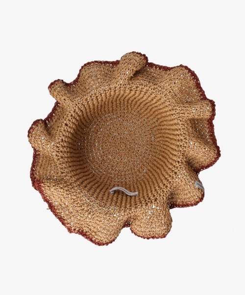 OVERRIDE（オーバーライド）の「OVERRIDE PAPER KOMA FRILL HAT（ハット・レディース・ベージュ/ブラウン・M/57.5cm）」の8枚目の写真