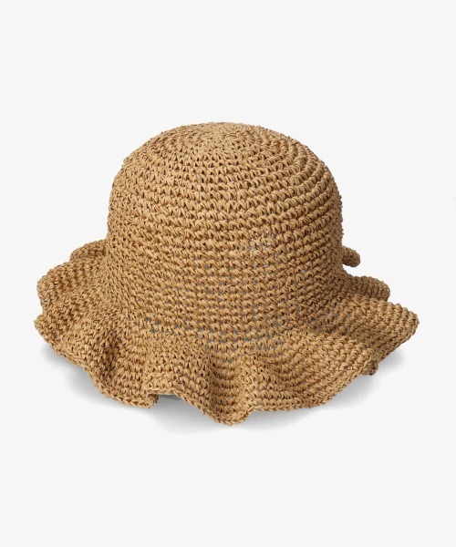 OVERRIDE（オーバーライド）の「OVERRIDE PAPER KOMA FRILL HAT（ハット・レディース・ベージュ/ブラウン・M/57.5cm）」の11枚目の写真