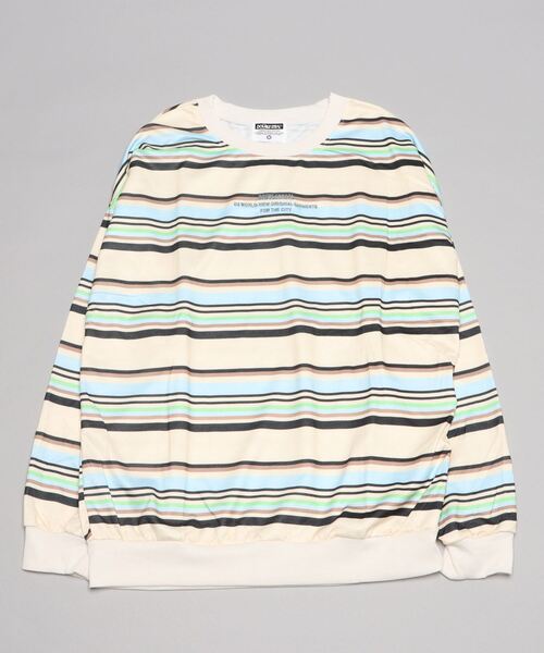 DOUBLE STEAL（ダブルスティール）の「Border L/S TEE 長袖 Tシャツ（Tシャツ/カットソー・メンズ・アイボリー/ブラウン・LARGE/X-LARGE/MEDIUM）」の18枚目の写真