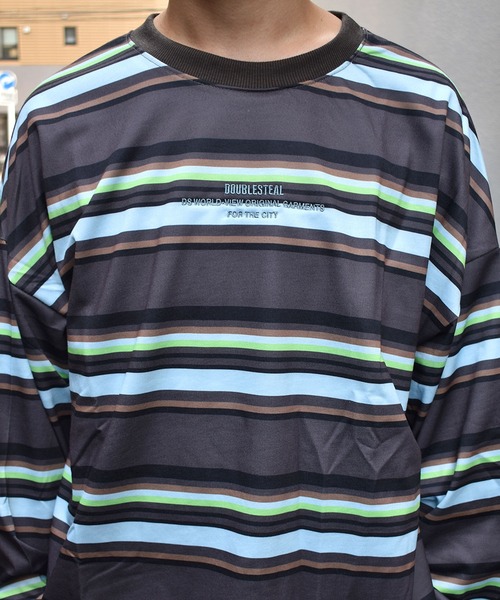 DOUBLE STEAL（ダブルスティール）の「Border L/S TEE 長袖 Tシャツ（Tシャツ/カットソー・メンズ・アイボリー/ブラウン・LARGE/X-LARGE/MEDIUM）」の8枚目の写真
