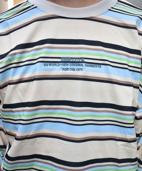 DOUBLE STEAL（ダブルスティール）の「Border L/S TEE 長袖 Tシャツ（Tシャツ/カットソー・メンズ・アイボリー/ブラウン・LARGE/X-LARGE/MEDIUM）」の15枚目の写真