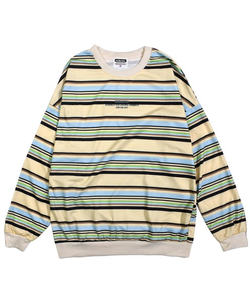 DOUBLE STEAL（ダブルスティール）の「Border L/S TEE 長袖 Tシャツ（Tシャツ/カットソー・メンズ・アイボリー/ブラウン・LARGE/X-LARGE/MEDIUM）」の22枚目の写真