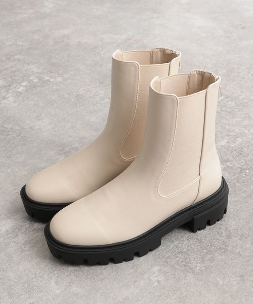 mysty woman（ミスティウーマン）の「タンクソールサイドゴアブーツ　156952（ブーツ・レディース・ブラック/ブラウン/アイボリー・MEDIUM/LARGE）」の11枚目の写真