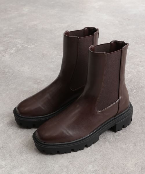 mysty woman（ミスティウーマン）の「タンクソールサイドゴアブーツ　156952（ブーツ・レディース・ブラック/ブラウン/アイボリー・MEDIUM/LARGE）」の12枚目の写真