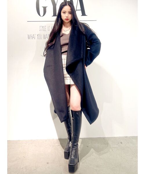 GYDA（ジェイダ）の「BIG COLLAR コート（その他アウター・レディース・その他1/ブラック・FREE）」の19枚目の写真