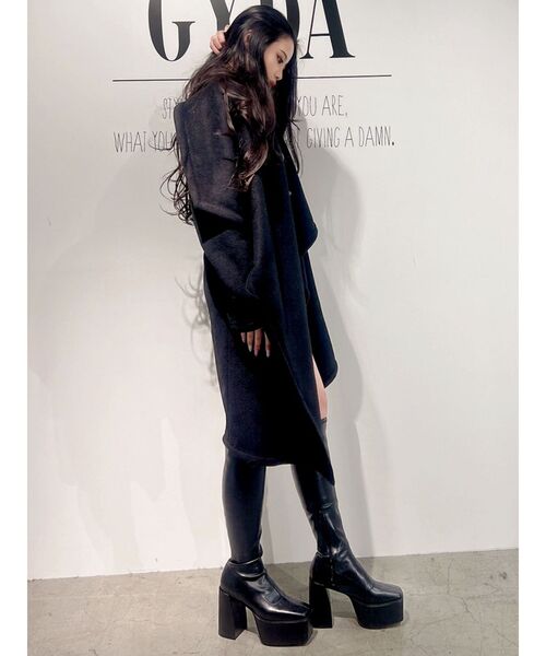 GYDA（ジェイダ）の「BIG COLLAR コート（その他アウター・レディース・その他1/ブラック・FREE）」の22枚目の写真