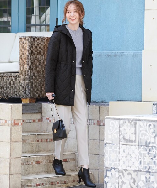 ANY SIS（エニィスィス）の「【撥水加工】フーディキルト アウター（その他アウター・レディース・ブラック系/アイボリー系・2/3/1）」の6枚目の写真