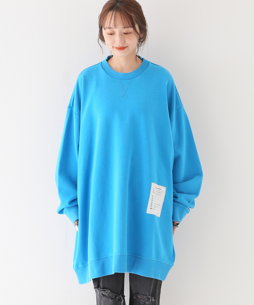 MM6 Maison Margiela(エムエムシックス メゾン マルジェラ)の「MM6 ロゴエプロンスウェットシャツ(スウェット・レディース・ブラック/ブルー・FREE)」の9枚目の写真