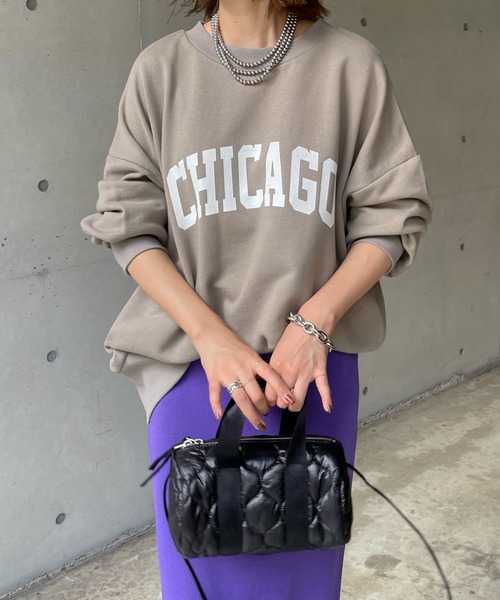 DouDou（ドゥドゥ）の「2WAY CHICAGO ロゴスウェット（スウェット・レディース・チャコールグレー/グレイッシュベージュ/オフホワイト/ベージュ・FREE）」の19枚目の写真