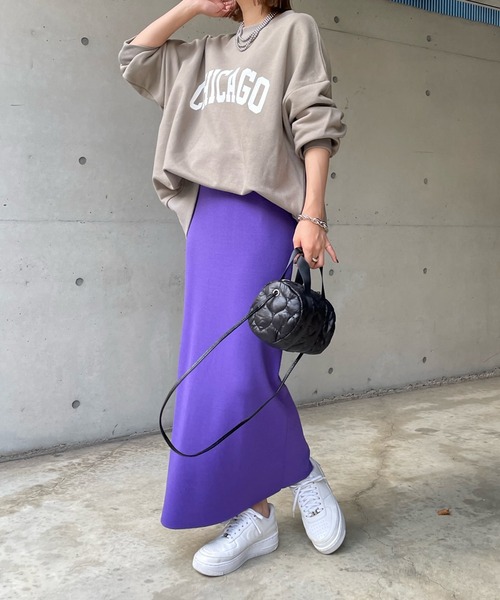 DouDou（ドゥドゥ）の「2WAY CHICAGO ロゴスウェット（スウェット・レディース・チャコールグレー/グレイッシュベージュ/オフホワイト/ベージュ・FREE）」の13枚目の写真