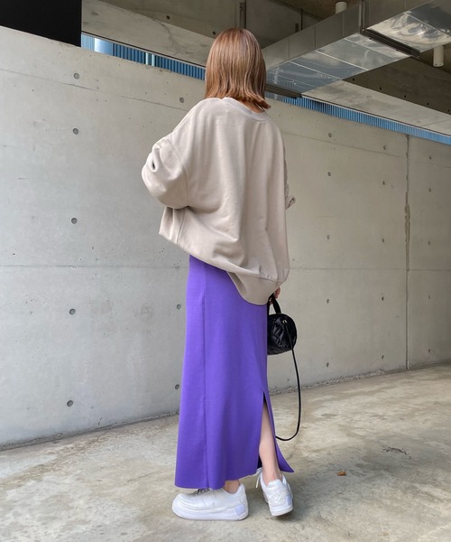 DouDou（ドゥドゥ）の「2WAY CHICAGO ロゴスウェット（スウェット・レディース・チャコールグレー/グレイッシュベージュ/オフホワイト/ベージュ・FREE）」の15枚目の写真