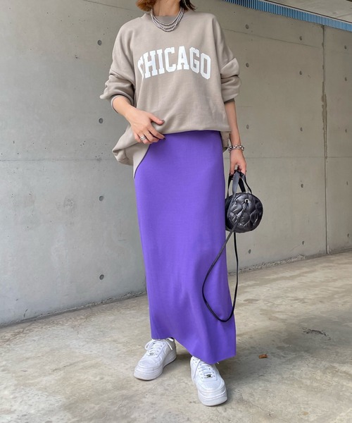 DouDou（ドゥドゥ）の「2WAY CHICAGO ロゴスウェット（スウェット・レディース・チャコールグレー/グレイッシュベージュ/オフホワイト/ベージュ・FREE）」の21枚目の写真